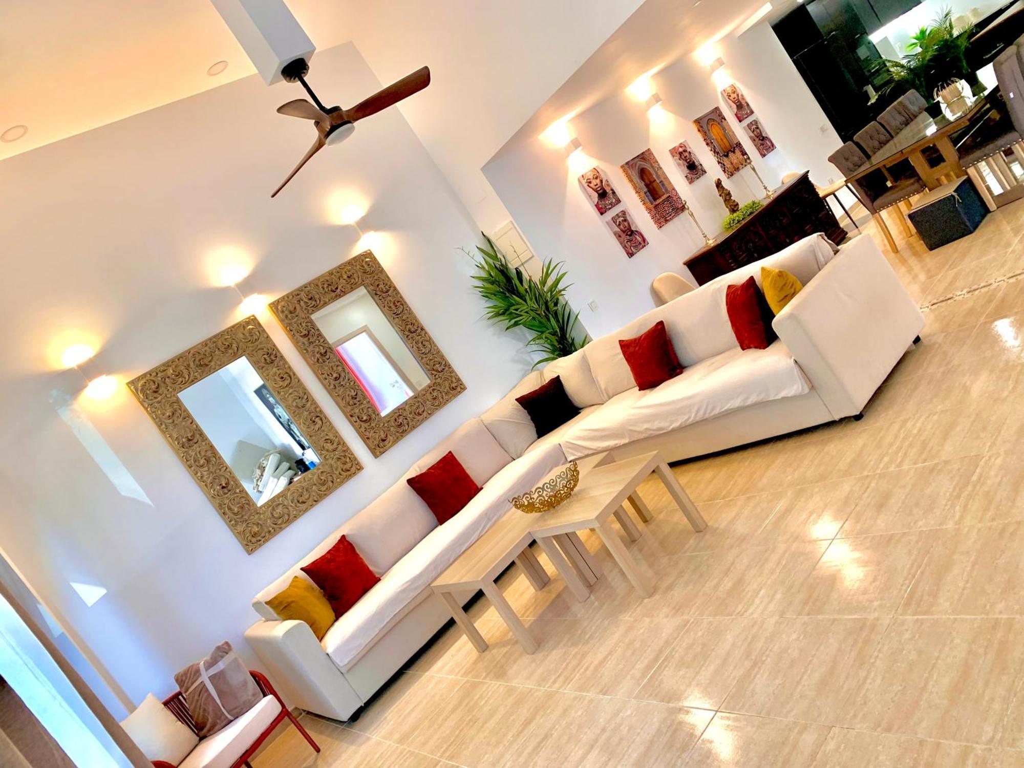 Amplia Vivienda New Para12 Pers A 4 Min Caminando De Playa Con Terraza, Piscina Com, Wifi, Ventiladores De Techo, Lavavajillas Рокетас де Мар Екстериор снимка